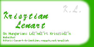 krisztian lenart business card